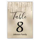 luxe gold dripping glitters wedding kaart (Voorkant)