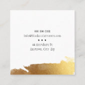 LUXE GOLD EDGED stijlvolle moderne baas chic Vierkante Visitekaartje (Achterkant)