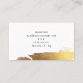 LUXE GOLD EDGED stijlvolle moderne baas chic Visitekaartje (Achterkant)