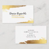 LUXE GOLD EDGED stijlvolle moderne baas chic Visitekaartje (Voorkant / Achterkant)