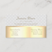 Luxe Gold Effect Custom Logo Services Openingstijd Visitekaartje (Achterkant)