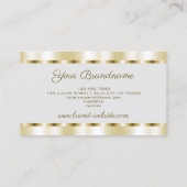 Luxe Gold-effect en lichte grijze Professional Visitekaartje (Achterkant)