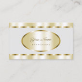 Luxe Gold-effect en lichte grijze Professional Visitekaartje (Voorkant)