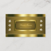 Luxe Gold-effect met Bright Faux Rhinestones Visitekaartje (Voorkant)