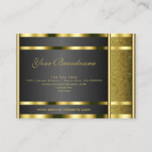 Luxe Gold Effect Snake Pattern Professional Visitekaartje (Achterkant)