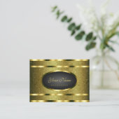 Luxe Gold Effect Snake Pattern Professional Visitekaartje (Staand voorkant)