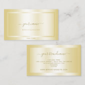 Luxe Gold-effecten met Lijst Professional Visitekaartje (Voorkant / Achterkant)