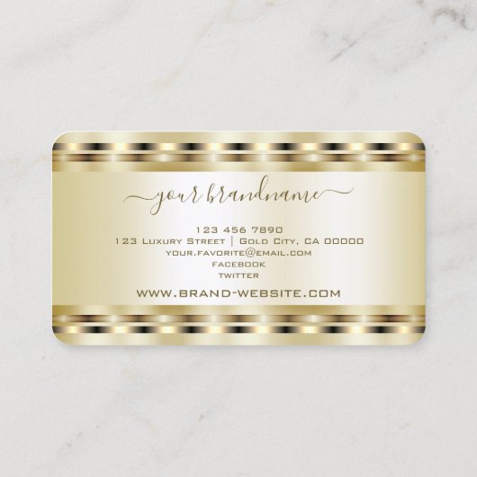 Luxe Gold-effectkleuren Professional en stijlvol Visitekaartje (Achterkant)