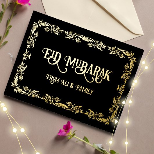 Luxe Gold Eid Mubarak Briefkaart