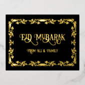 Luxe Gold Eid Mubarak Briefkaart (Voorkant)