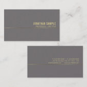 Luxe Gold Elegant design minimalistisch modern Visitekaartje (Voorkant / Achterkant)