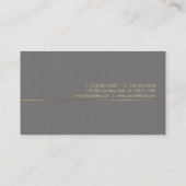 Luxe Gold Elegant design minimalistisch modern Visitekaartje (Achterkant)