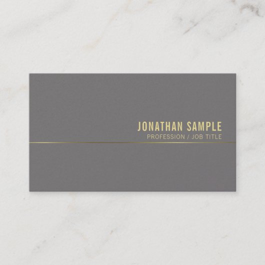 Luxe Gold Elegant design minimalistisch modern Visitekaartje (Voorkant)
