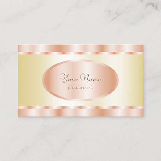 Luxe Gold- en Roos Gold-effect Professional Visitekaartje (Voorkant)