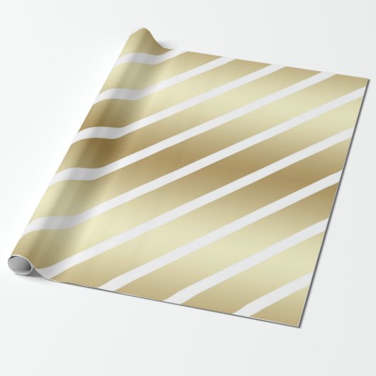 Luxe Gold- en whitepapier Cadeaupapier (Uitgerold)