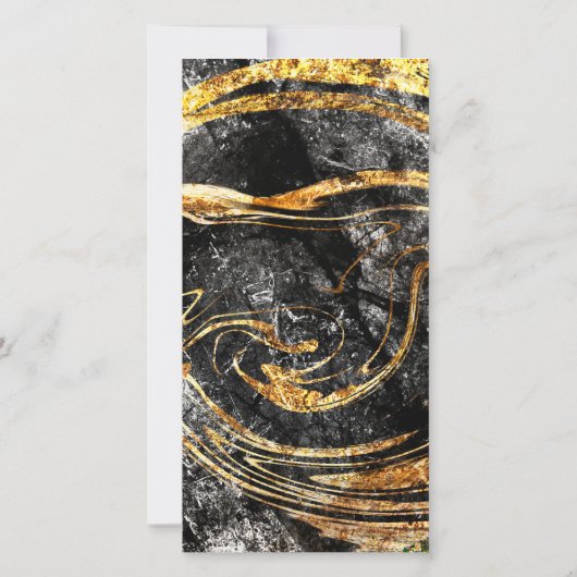 Luxe Gold en zwart  Bedankkaart (Achterkant)