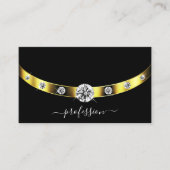 Luxe Gold en zwart met mousserende neushoorns Visitekaartje (Voorkant)