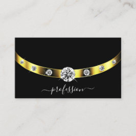 Luxe Gold en zwart met mousserende neushoorns Visitekaartje