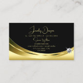 Luxe Gold en zwart met Sparkle Diamond Modern Visitekaartje (Achterkant)