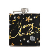 Luxe Gold- en zwarte Star-Mode Heupfles (Voorkant)