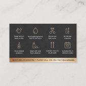 Luxe Gold Eyelash Extensions Lash Aftercare Card Visitekaartje (Achterkant)