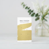 LUXE GOLD FOIL BRUSH STROKE 2 STUD EARRING DISPLAY VISITEKAARTJE (Staand voorkant)