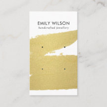 LUXE GOLD FOIL BRUSH STROKE 2 STUD EARRING DISPLAY