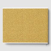 Luxe Gold Foil Confetti op zwart Gastenboek (Achterkant)