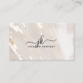 Luxe Gold Foil Elegant Script QR Code Social Media Visitekaartje (Voorkant)