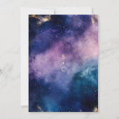 Luxe Gold Foil Sterrennacht bruiloft Kaart (Achterkant)