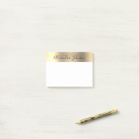 Luxe Gold Folie Professionele Bedrijf Post-it® Notes (Op bureau)
