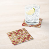 Luxe Gold Folie Roze Harten Onderzetters (Insitu)