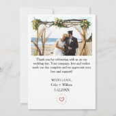 Luxe Gold Folie Wedding Dank u kaart met foto (Achterkant)