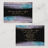 ** Luxe Gold Glam Rainbow Glitter Waterverf Visitekaartje (Voorkant / Achterkant)