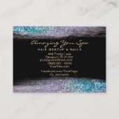 ** Luxe Gold Glam Rainbow Glitter Waterverf Visitekaartje (Achterkant)