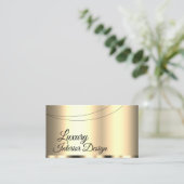 Luxe Gold Glamoureus Chic met Photo Professional Visitekaartje (Staand voorkant)