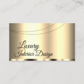 Luxe Gold Glamoureus Chic met Photo Professional Visitekaartje (Voorkant)
