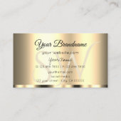 Luxe Gold Glamoureus met Initialen Professional Visitekaartje (Achterkant)