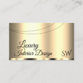 Luxe Gold Glamoureus met Initialen Professional Visitekaartje (Voorkant)