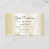 Luxe Gold Glamoureus met Initialen Professional Visitekaartje (Achterkant)