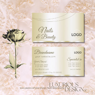 Luxe Gold Glamoureus met Logo Professional Visitekaartje