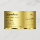 Luxe Gold Glamoureus met Logo Professional Visitekaartje (Achterkant)