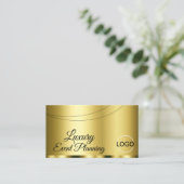 Luxe Gold Glamoureus met Logo Professional Visitekaartje (Staand voorkant)