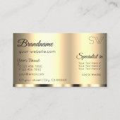 Luxe Gold Glamoureus met Monogram Professional Visitekaartje (Achterkant)