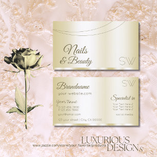 Luxe Gold Glamoureus met Monogram Professional Visitekaartje