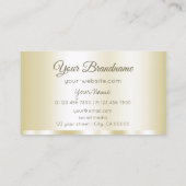 Luxe Gold Glamoureus Professional en eenvoudig Visitekaartje (Achterkant)