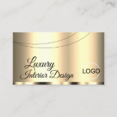 Luxe Gold Glamoureuze afbeelding met Logo Professi Visitekaartje (Voorkant)