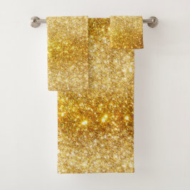 Luxe Gold Gliter Bad Handdoek