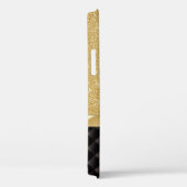 Luxe Gold Glitter - Aangepaste naam Case-Mate iPhone Case (Achterkant / Rechts)