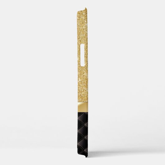 Luxe Gold Glitter - Aangepaste naam Case-Mate iPhone Case (Achterkant / Rechts)